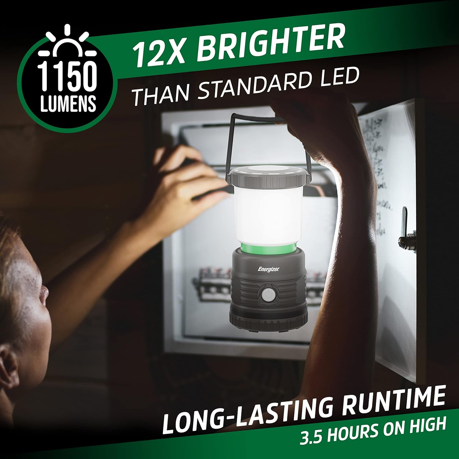 ENERGIZER LED Camping Lantern X1000, Bright and Rugged Tent Light, Water Resistant Lantern for Camping, Hiking, Fishing, Emergency (USB Cable Included) - Image 3
