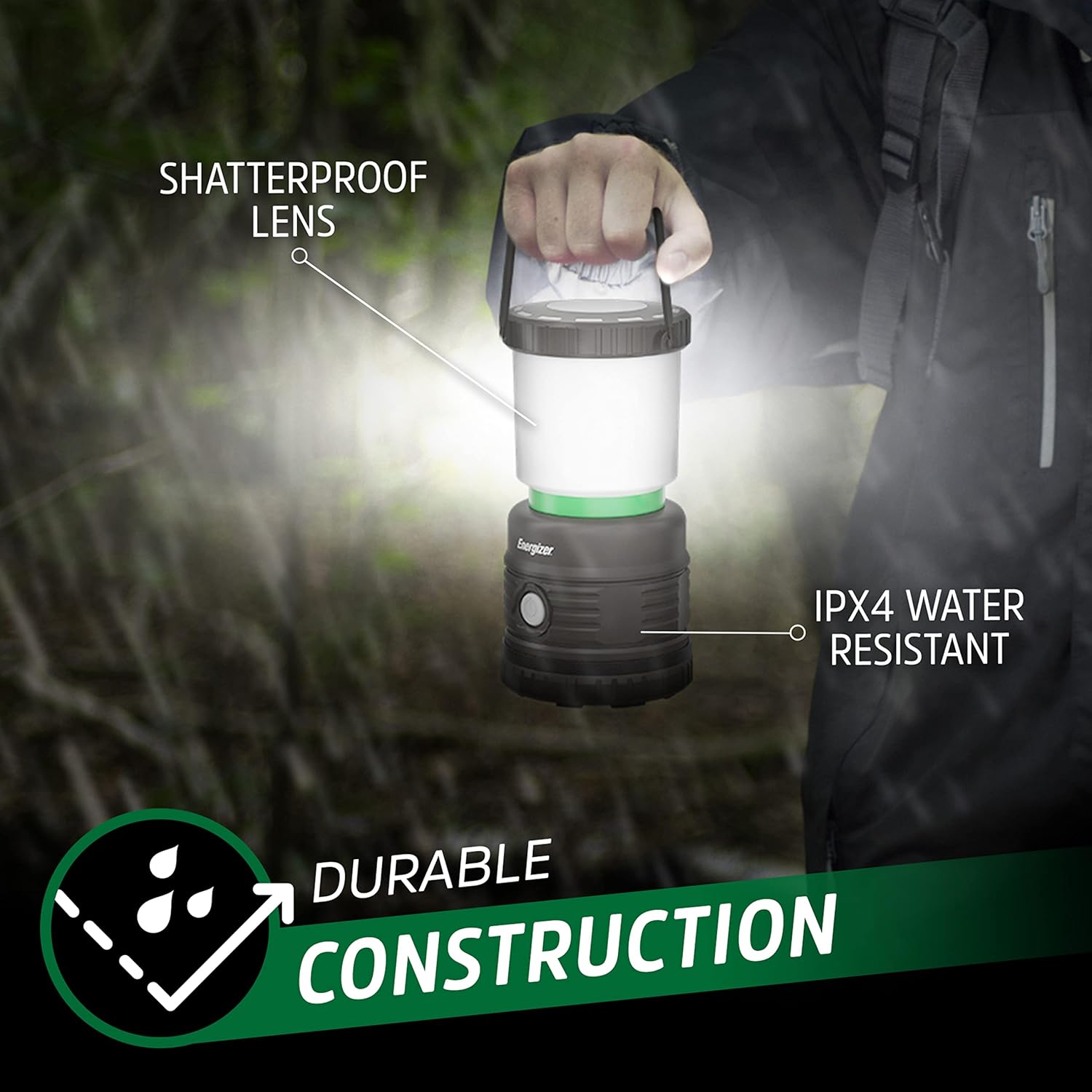 ENERGIZER LED Camping Lantern X1000, Bright and Rugged Tent Light, Water Resistant Lantern for Camping, Hiking, Fishing, Emergency (USB Cable Included) - Image 5