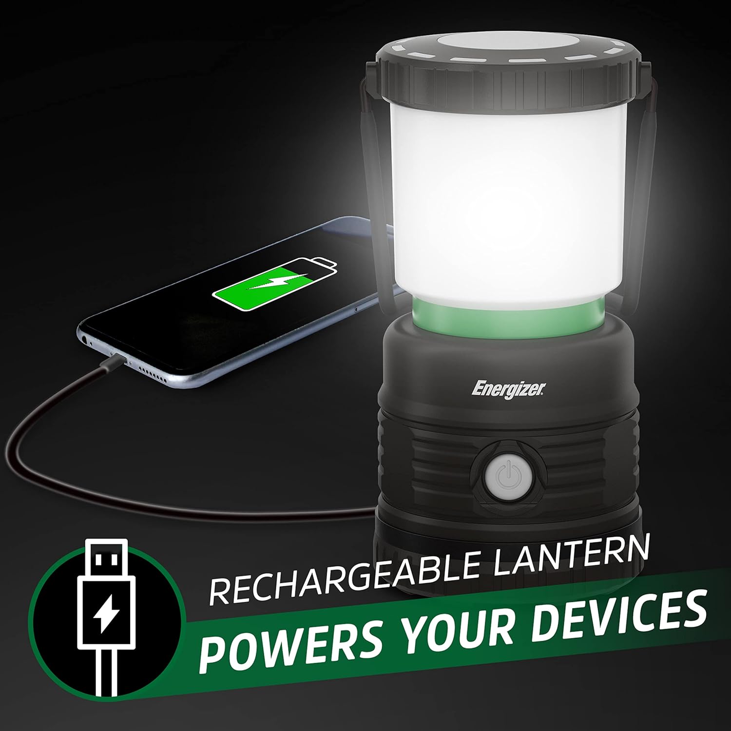 ENERGIZER LED Camping Lantern X1000, Bright and Rugged Tent Light, Water Resistant Lantern for Camping, Hiking, Fishing, Emergency (USB Cable Included) - Image 6