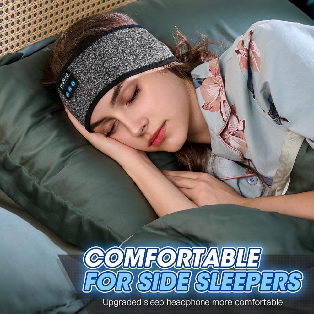 Perytong Bluetooth Sleep Headphones Headband with HD Speakers - Noise Cancelling, for Side Sleepers, Workout, Jogging, Yoga - Image 3