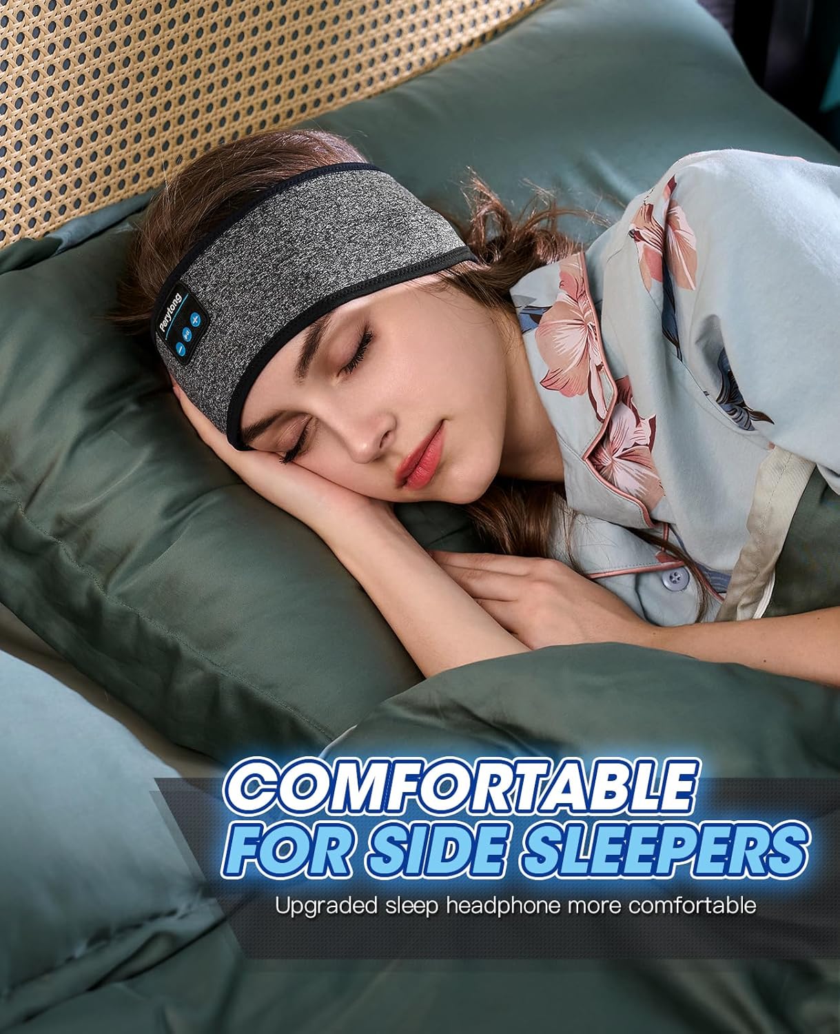 Perytong Bluetooth Sleep Headphones Headband with HD Speakers - Noise Cancelling, for Side Sleepers, Workout, Jogging, Yoga - Image 3