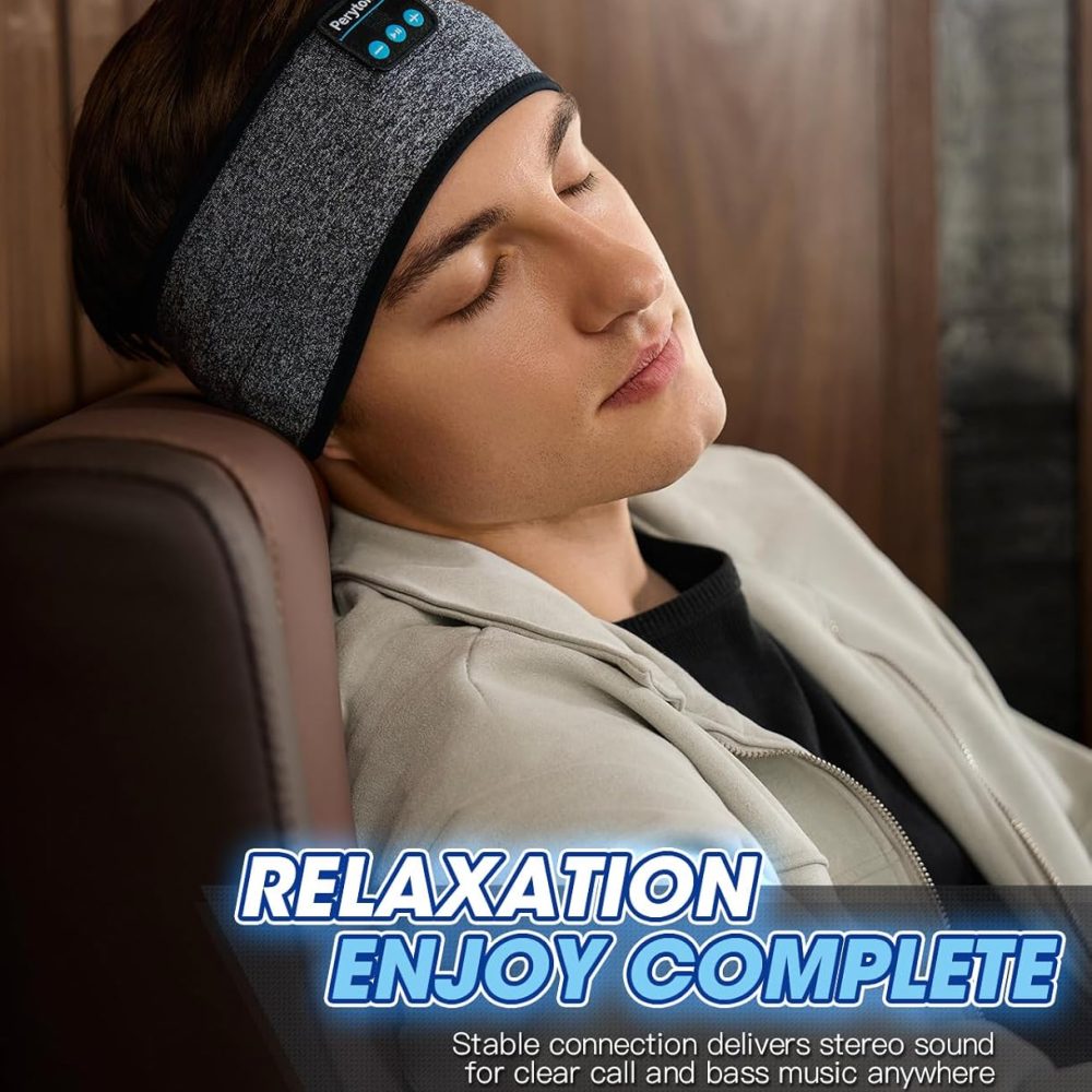 Perytong Bluetooth Sleep Headphones Headband with HD Speakers - Noise Cancelling, for Side Sleepers, Workout, Jogging, Yoga - Image 5