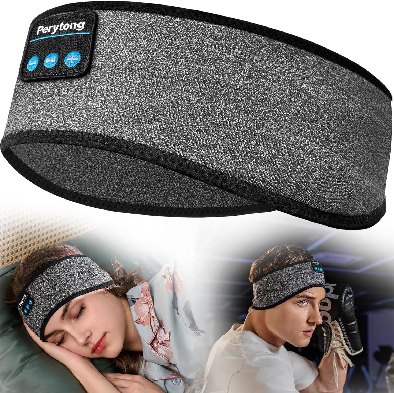 Perytong Bluetooth Sleep Headphones Headband with HD Speakers - Noise Cancelling, for Side Sleepers, Workout, Jogging, Yoga - Image 9