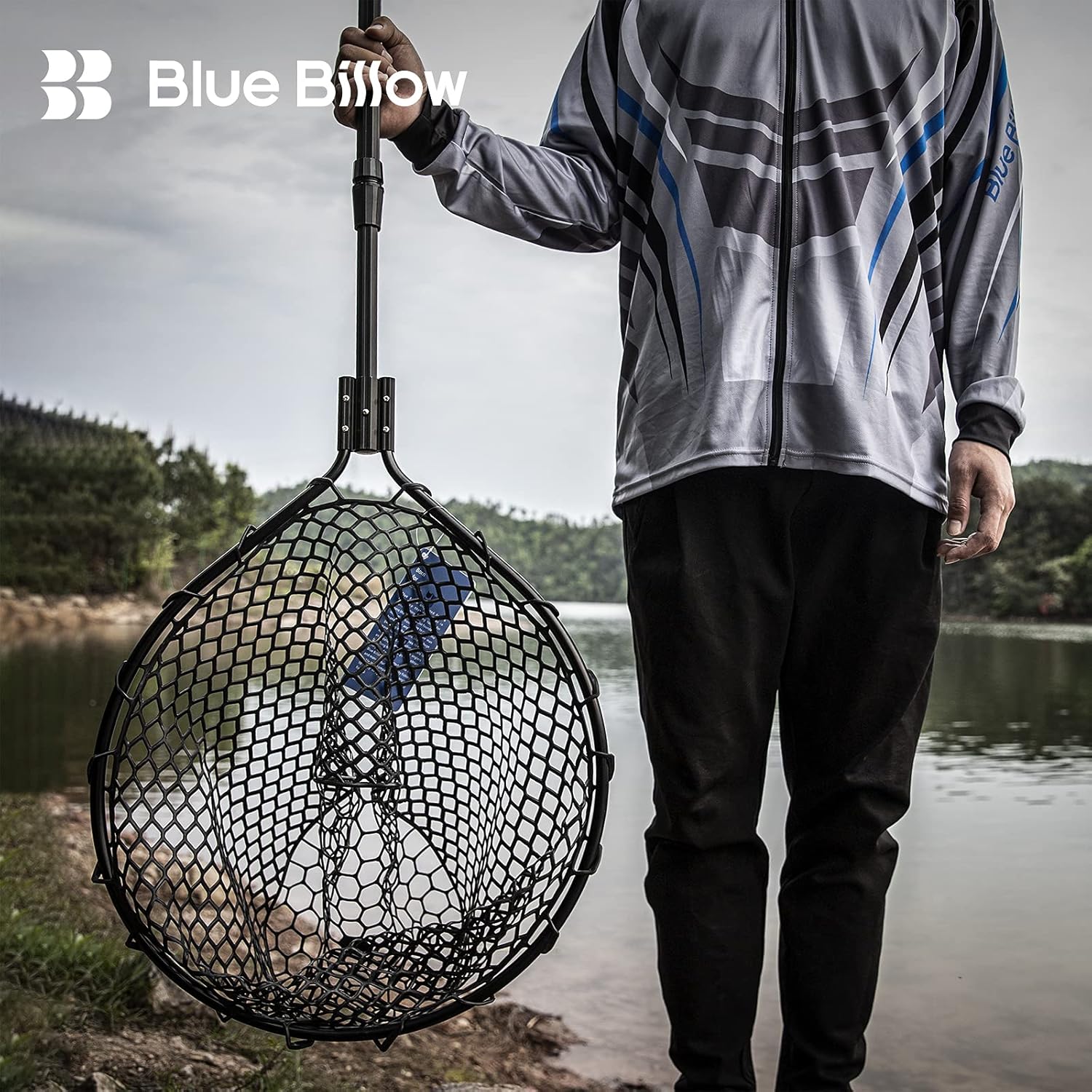Rubber Fishing Net Large Folding Landing Net,Collapsible Aluminum Pole Handle with Deep Net for Fishing,Big Fishing Net for Freshwater and Saltwater,Fly Fsihing Net Extend to 67 inches - Image 5